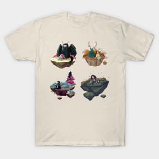 Beautiful fantasy art floating land T-Shirt